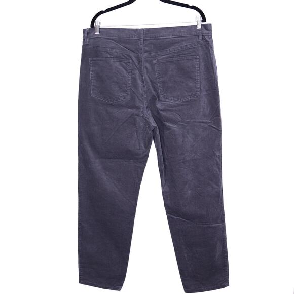 EILEEN FISHER Velvet Straight Leg Pants Gray 5-Pocket Casual Women's XL/18 - Picture 2 of 10